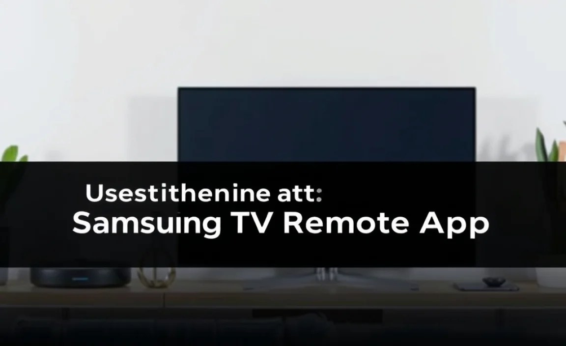Using the Samsung TV Remote App Features