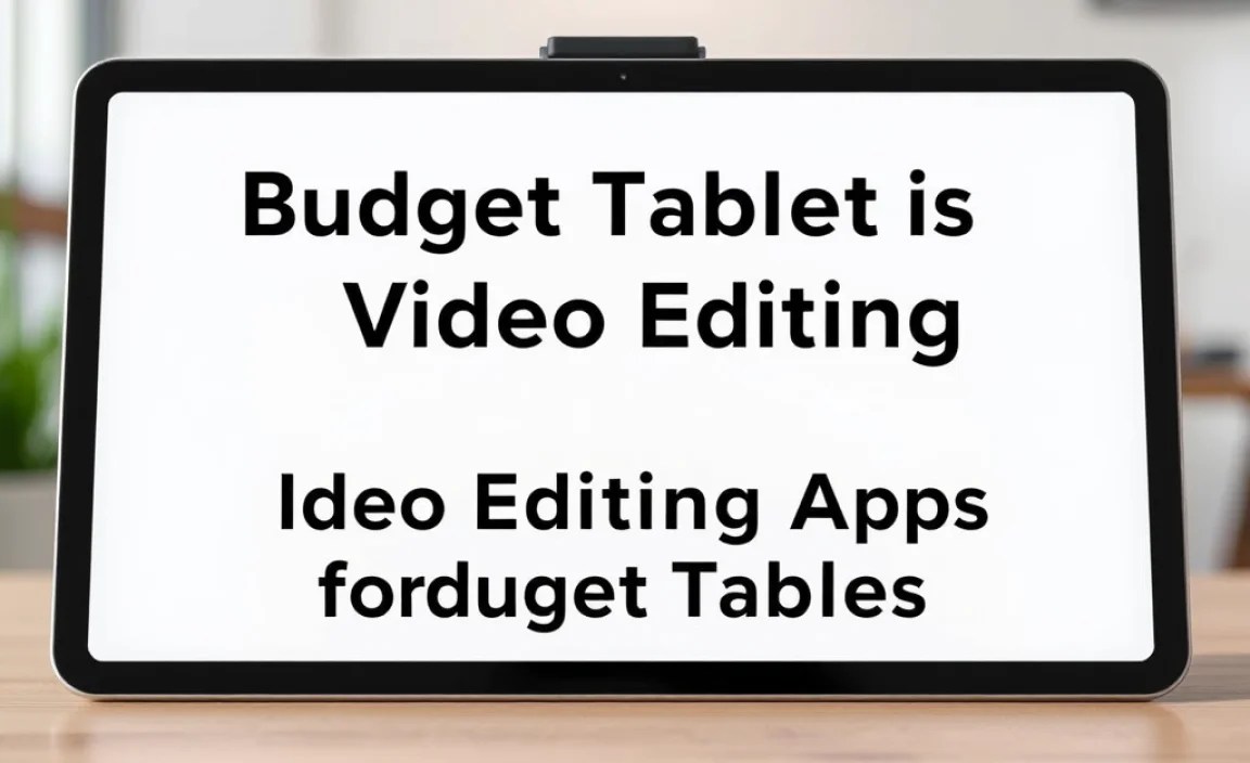 Video Editing Apps for Budget Tablets