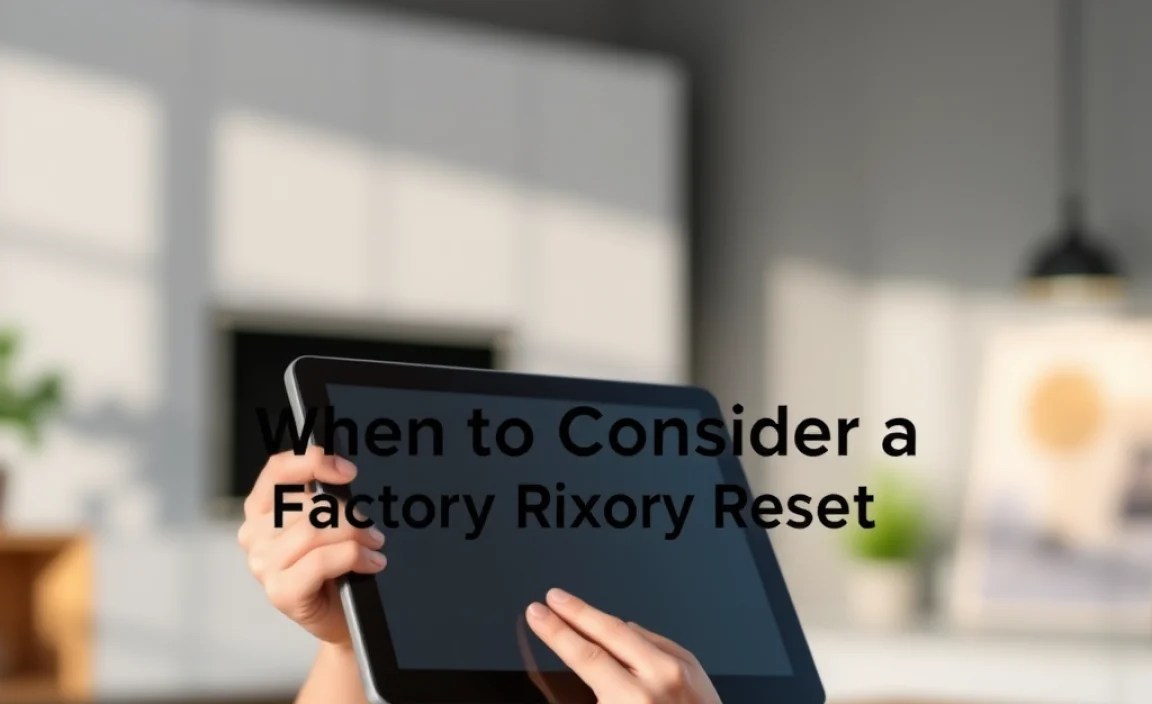 When to Consider a Factory Reset