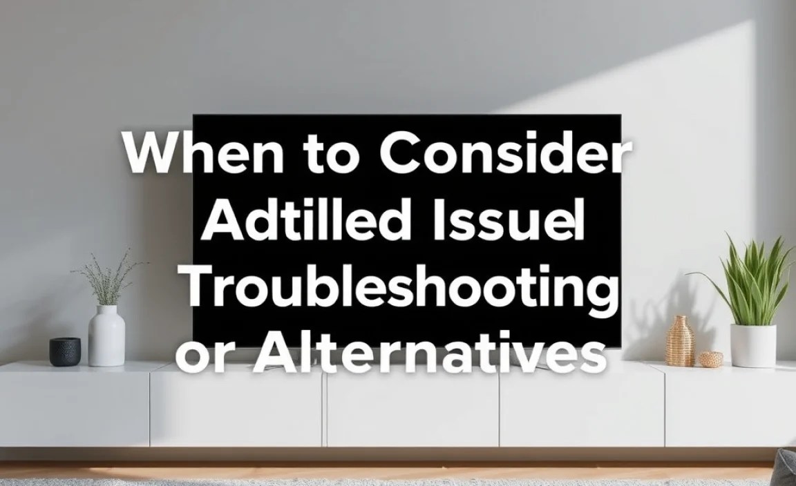 When to Consider Advanced Troubleshooting or Alternatives