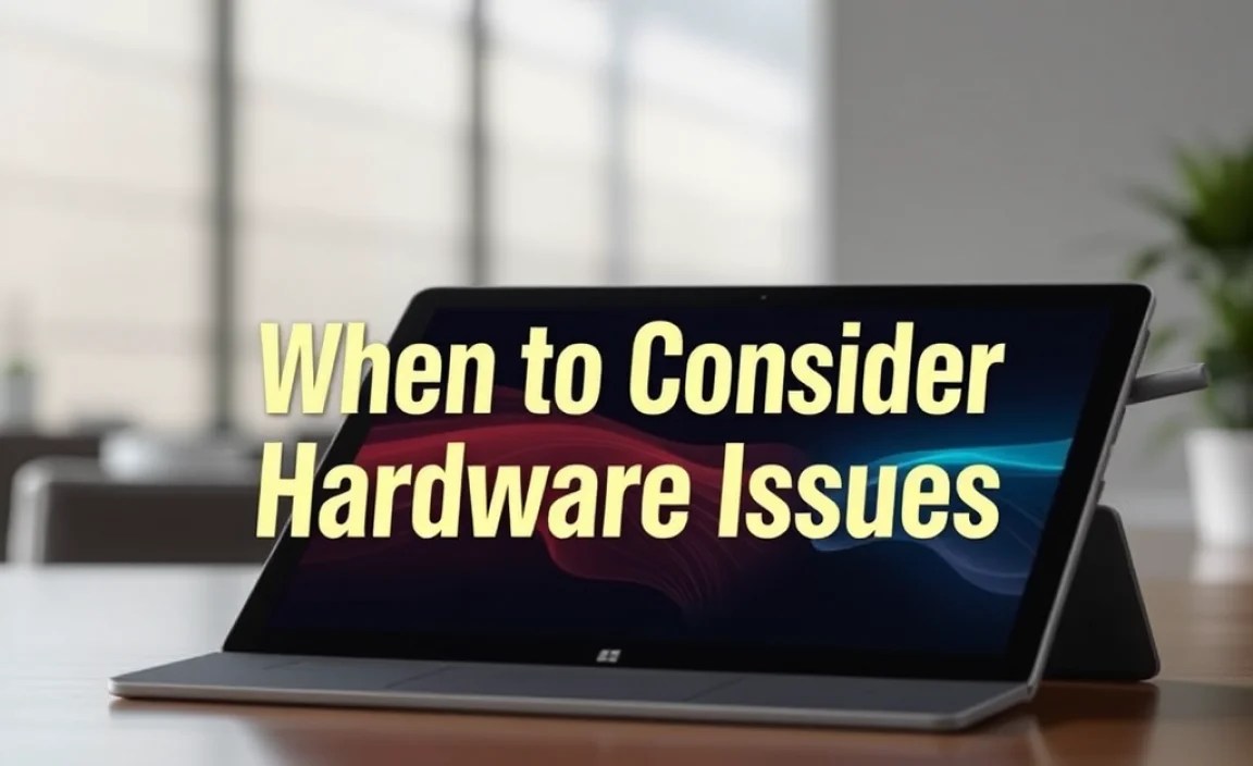 When to Consider Hardware Issues