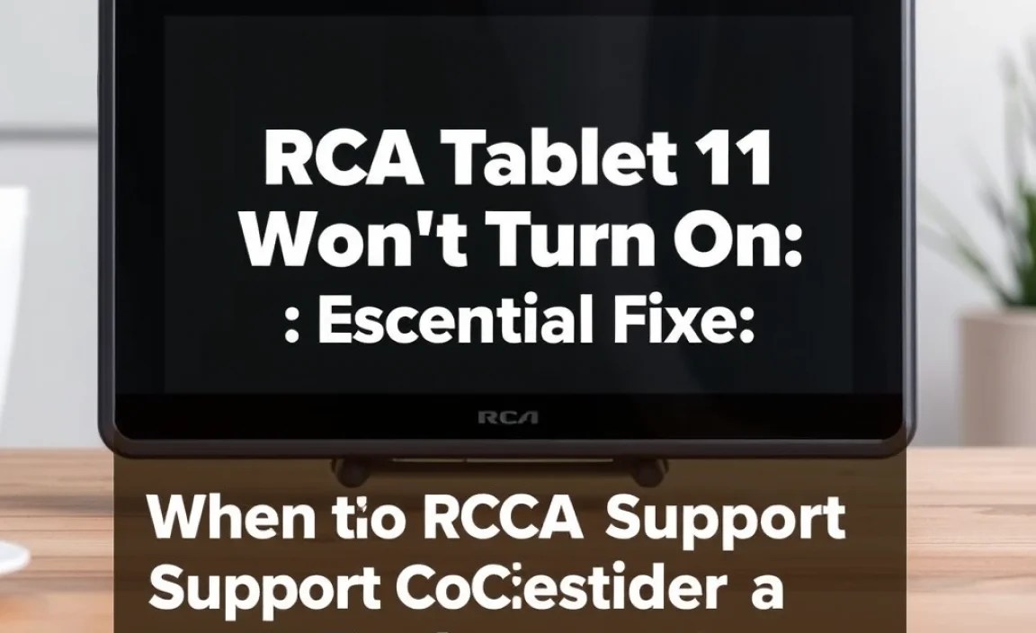 When to Contact RCA Support or Consider a Replacement