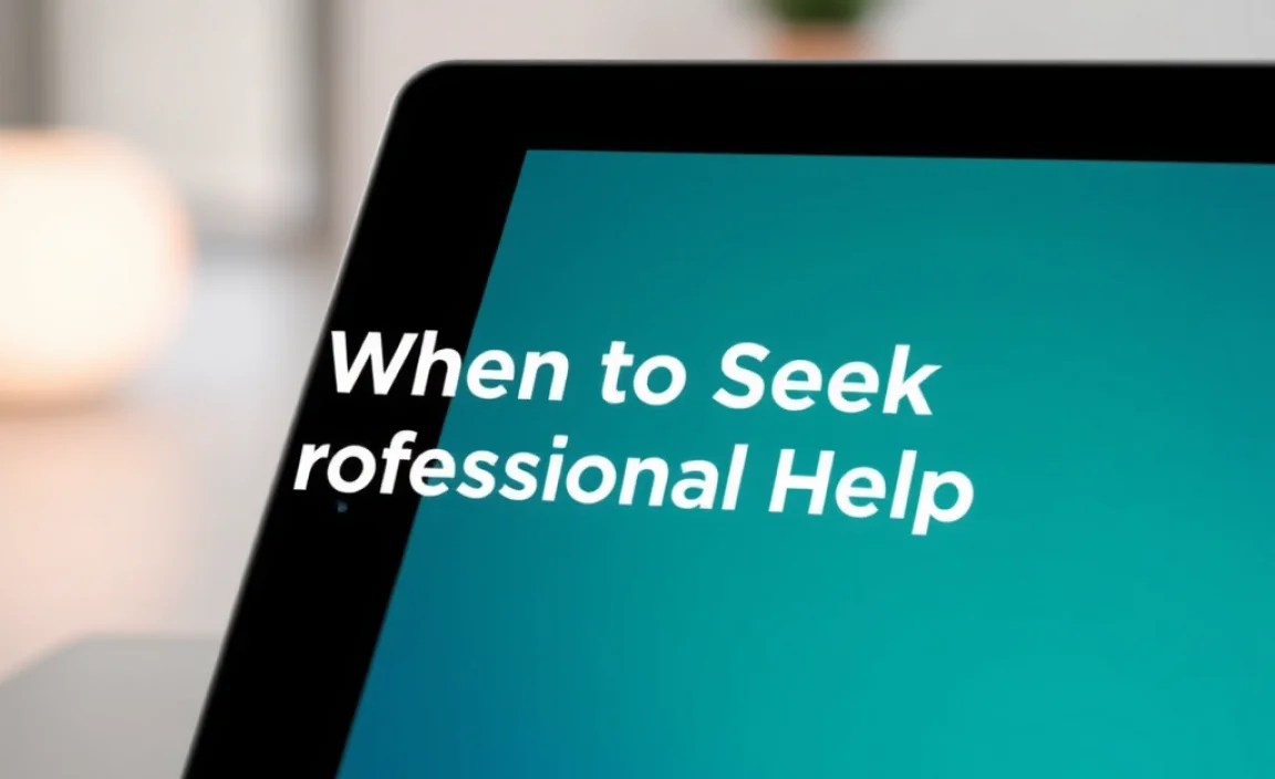 When to Seek Professional Help