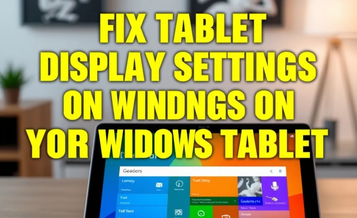 Accessing Display Settings on Your Windows Tablet