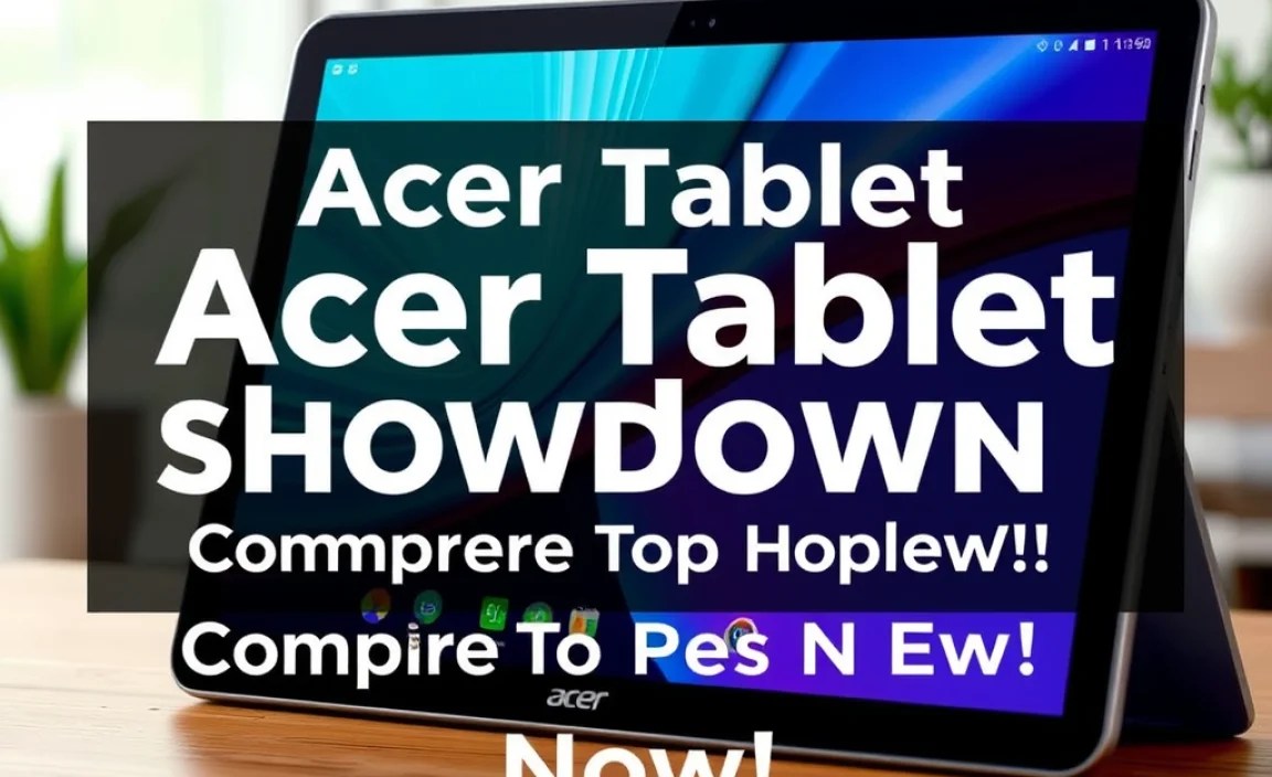 Acer Tablet Showdown: Compare Top Models Now!