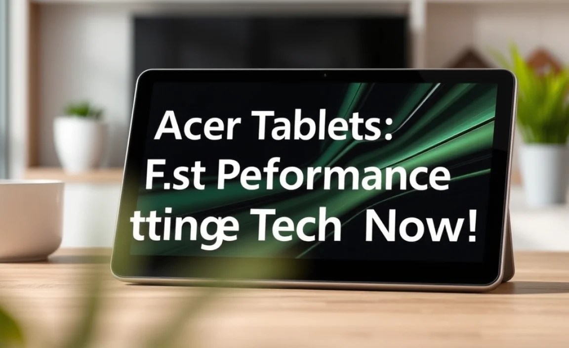 Acer Tablets: Fast Performance for Games