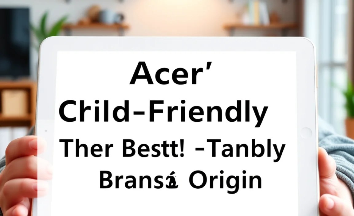 Acer’s Child-Friendly Tablet Features
