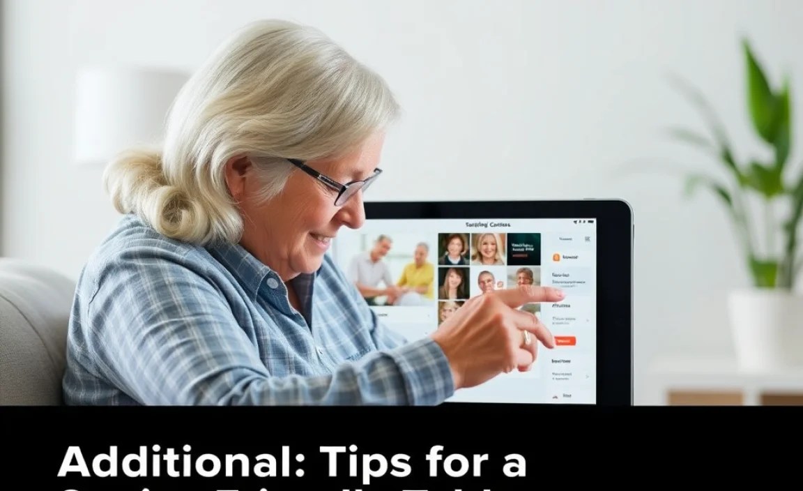 Additional Tips for a Senior-Friendly Tablet Experience
