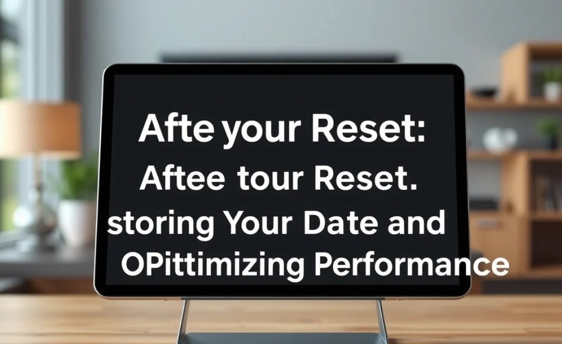 After the Reset: Restoring Your Data and Optimizing Performance