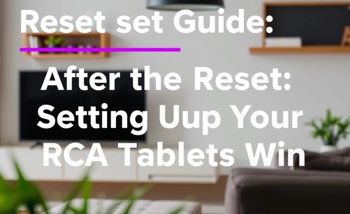 After the Reset: Setting Up Your RCA Tablet Apollo