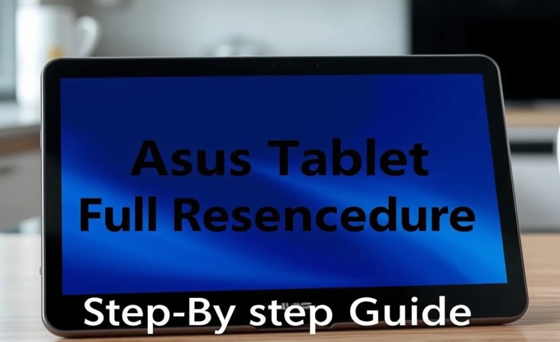 Asus Tablet Full Reset Procedure: Step-By-Step Guide