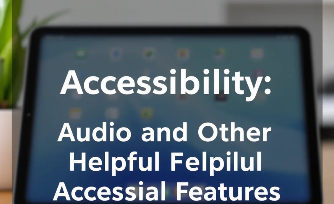 Audio and Other Helpful Accessibility Features