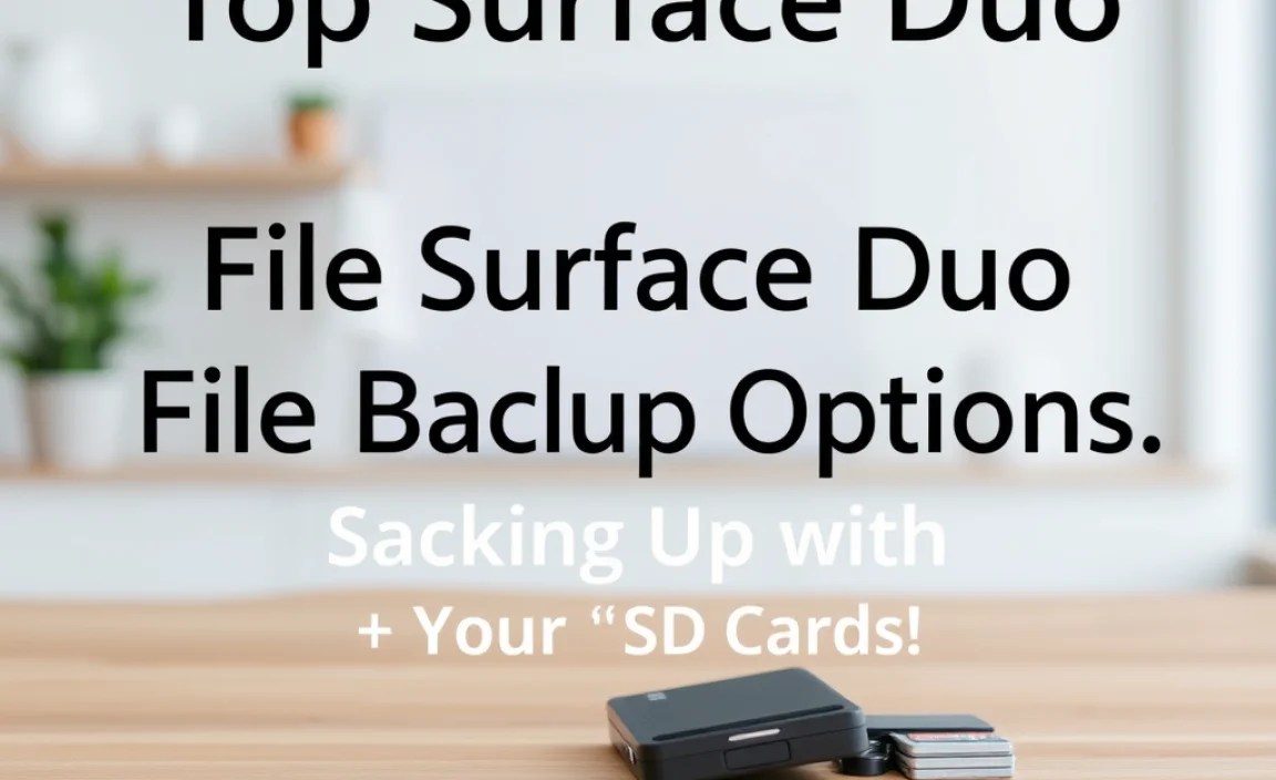 Backing Up with SD Cards