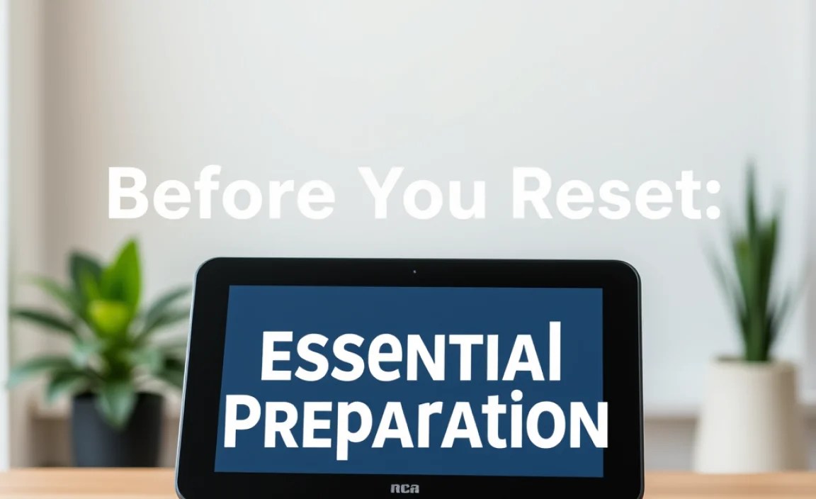 Before You Reset: Essential Preparation