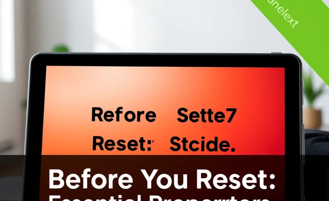 Before You Reset: Essential Preparations