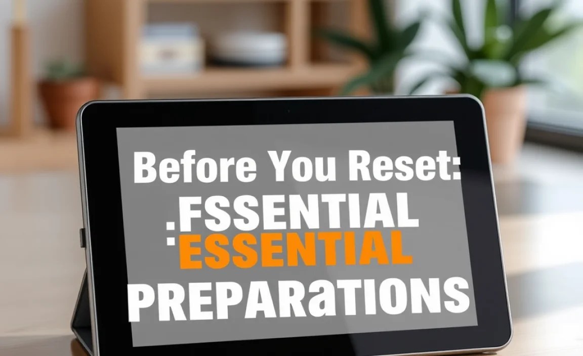 Before You Reset: Essential Preparations