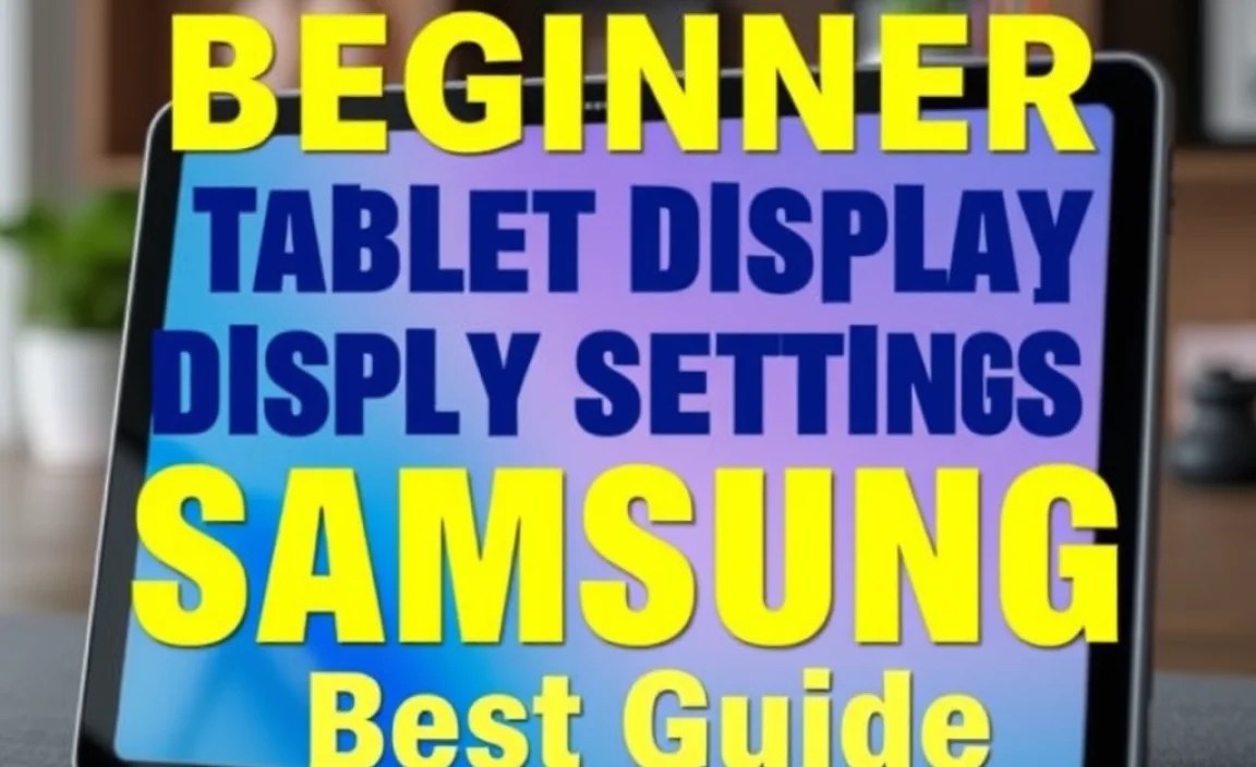 Beginner Tablet Display Settings On Samsung: Best Guide