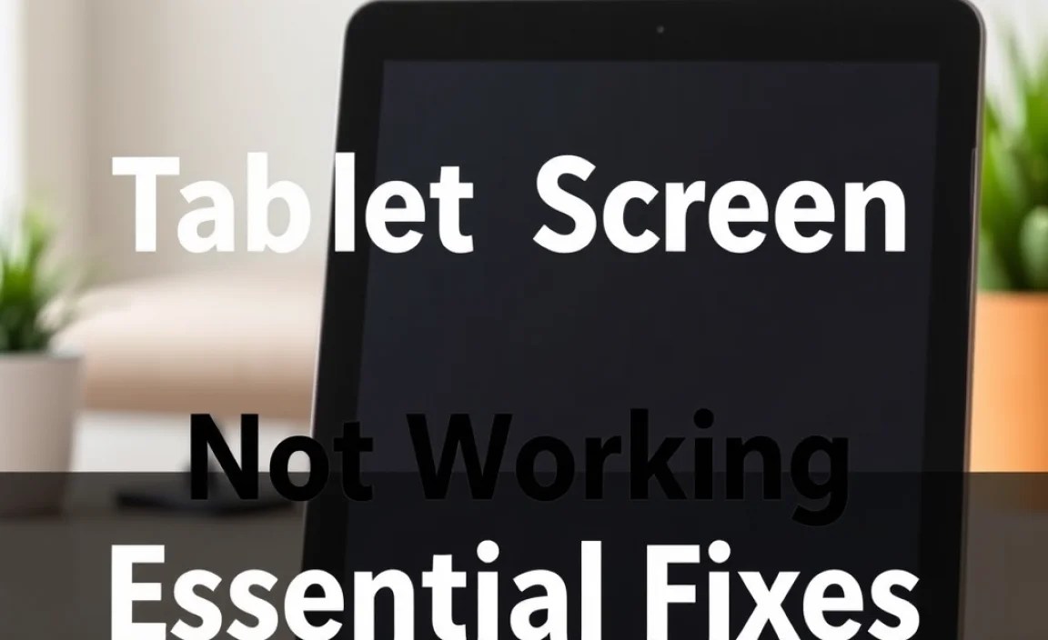 Beginner Tablet Screen Not Working: Essential Fixes