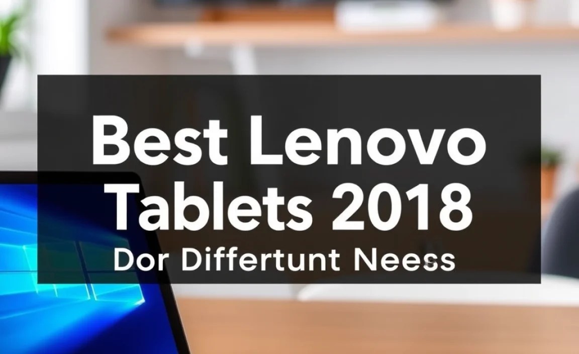 Best Lenovo Tablets for Different Needs
