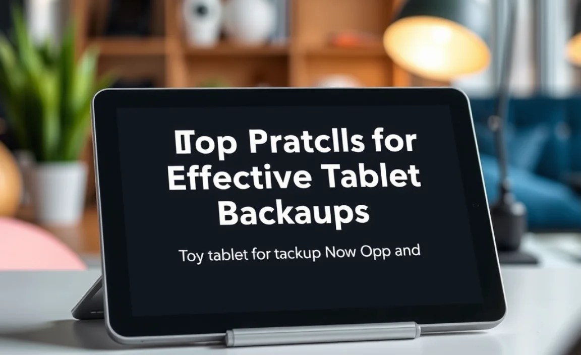 Best Practices for Effective Tablet Backups