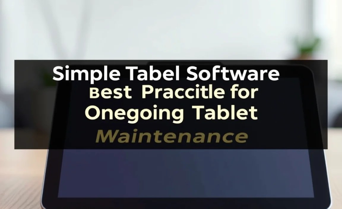 Best Practices for Ongoing Tablet Maintenance