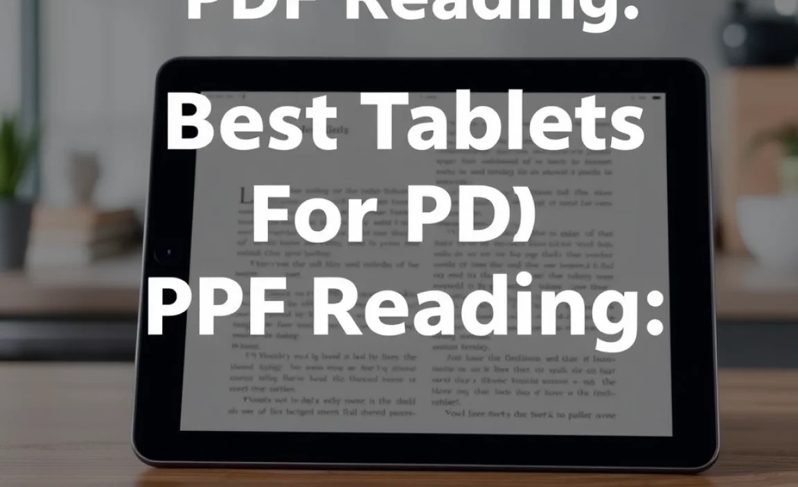 Best Tablets for PDF Reading: Essential Picks