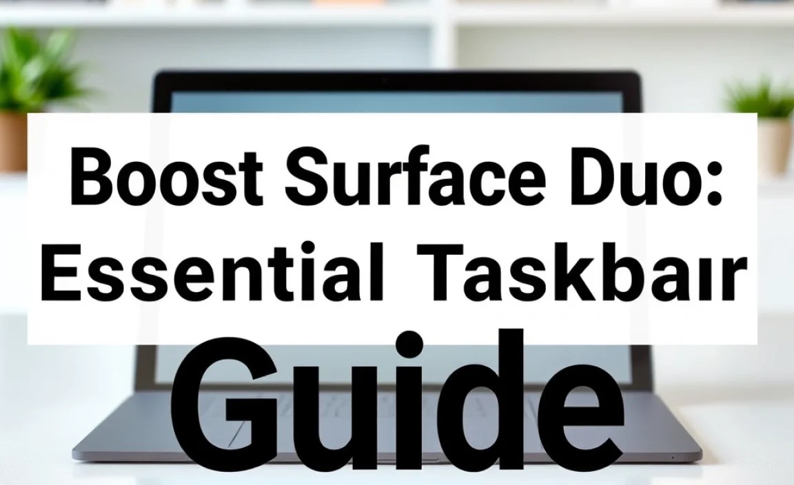 Boost Surface Duo: Essential Taskbar Tweaks Guide