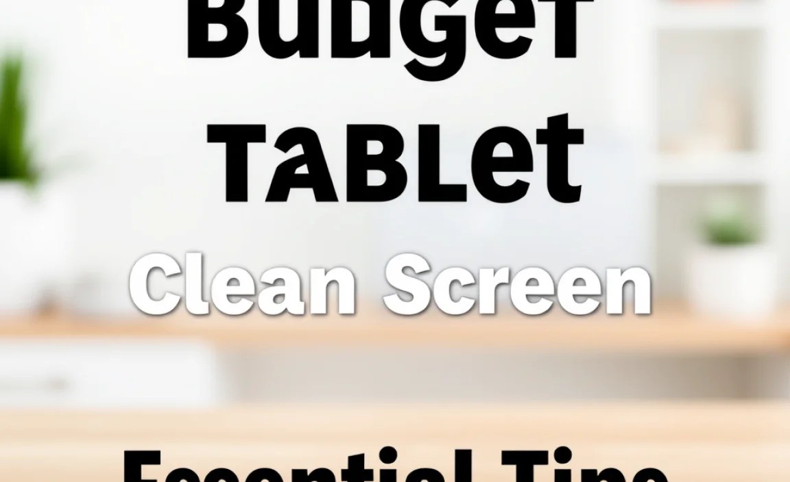 Budget Tablet Clean Screen: Essential Tips