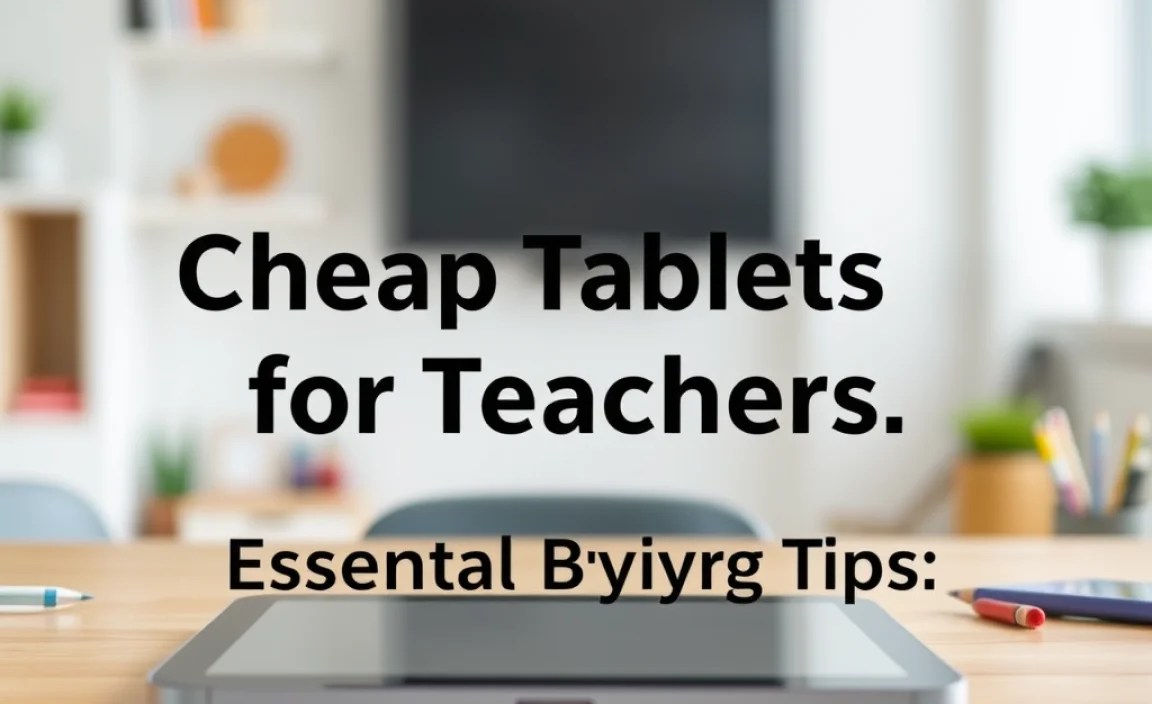 Cheap Tablets for Teachers: Essential Buying Tips