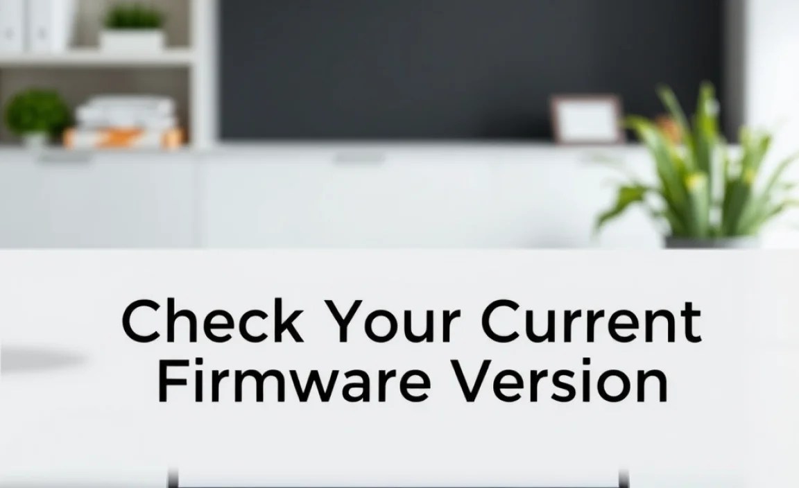 Checking Your Current Firmware Version