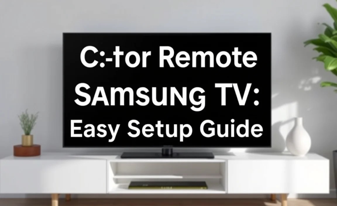 Code For Remote For Samsung Tv: Easy Setup Guide