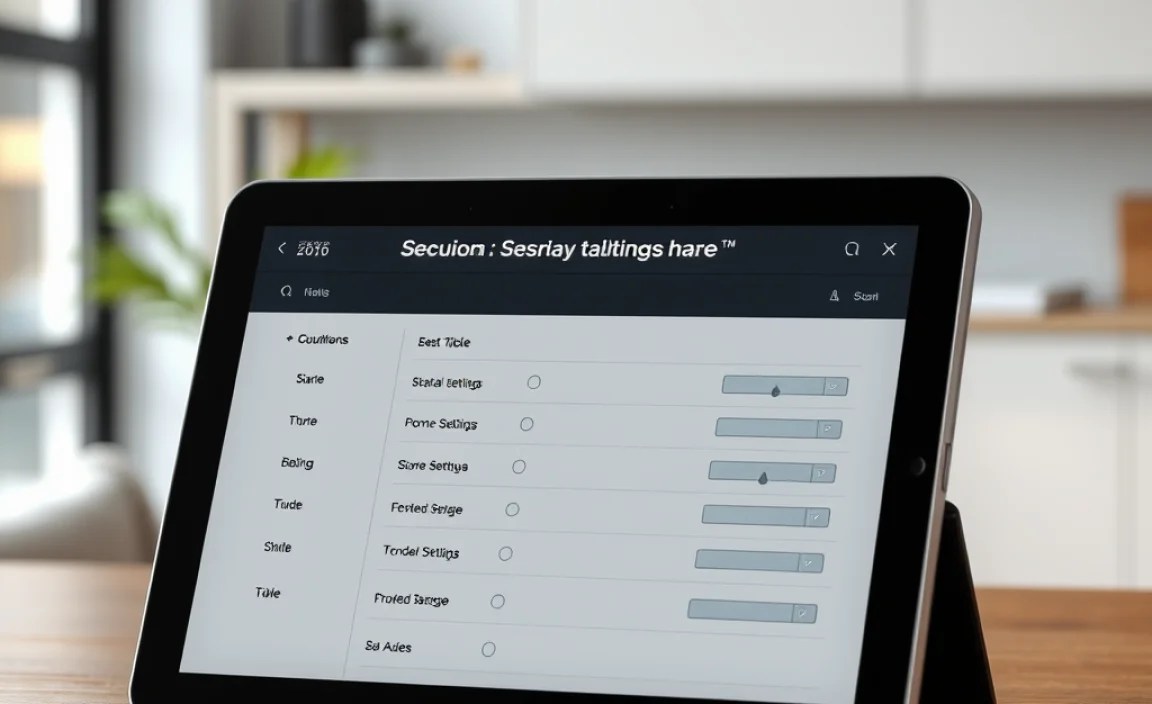 Comparing Display Settings: A Simple Table