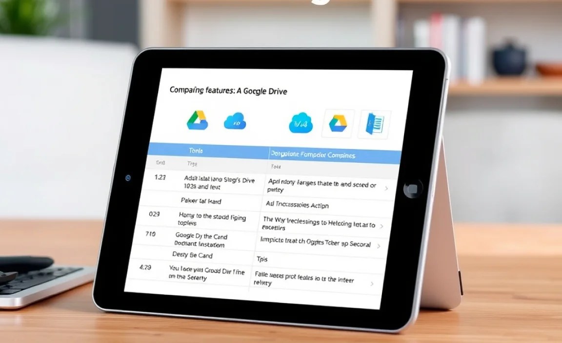 Comparing Features: A Table View