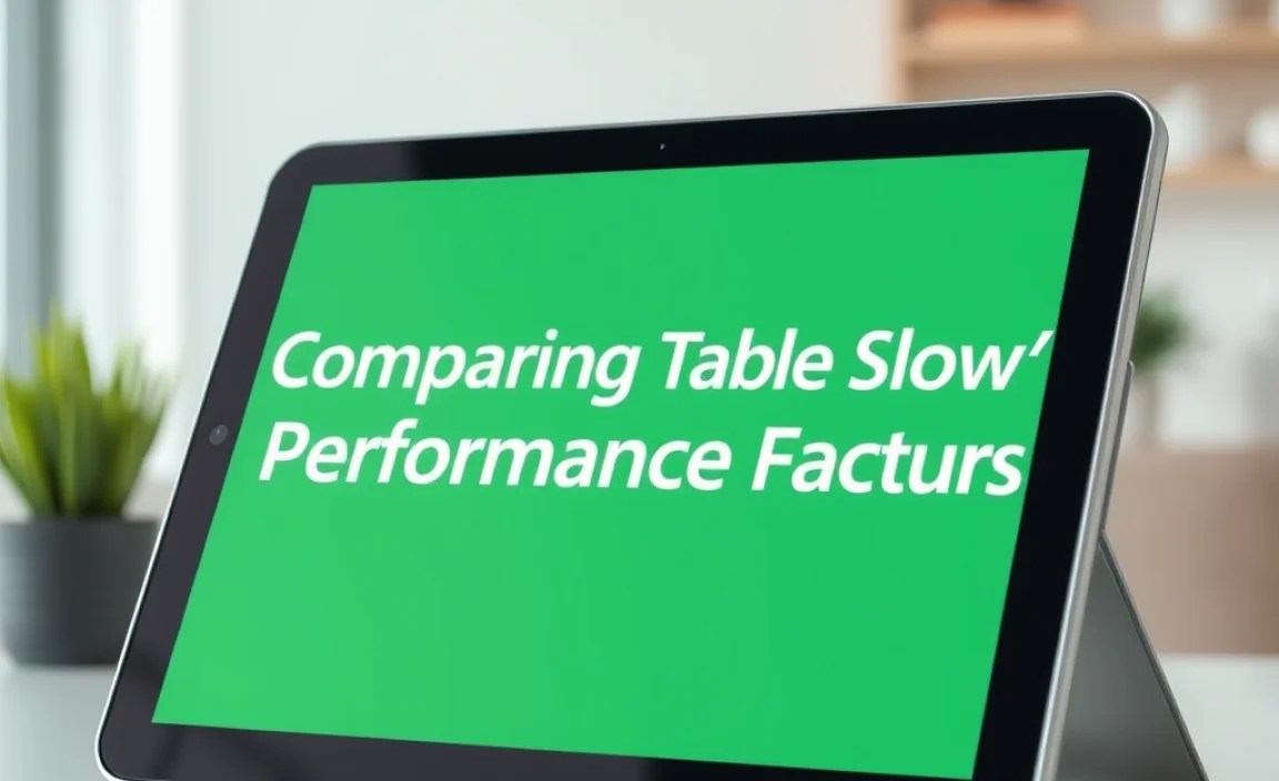 Comparing Tablet Performance Factors