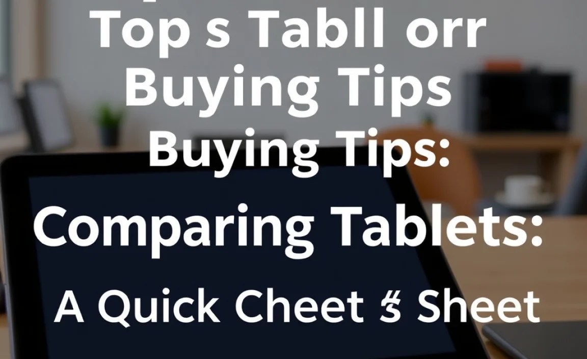 Comparing Tablets: A Quick Cheat Sheet