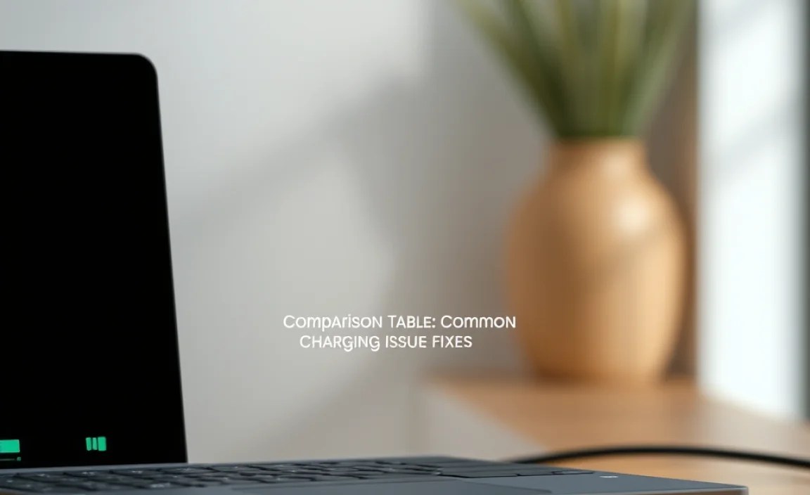 Comparison Table: Common Charging Issue Fixes