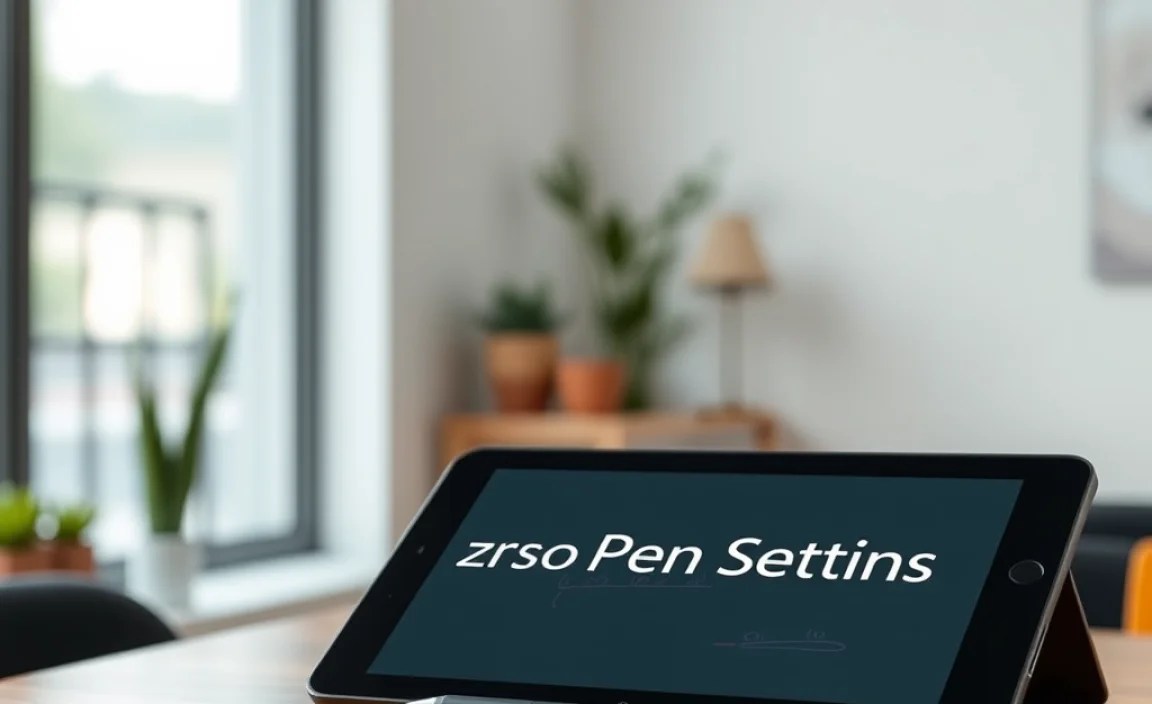 Configuring Pen Settings