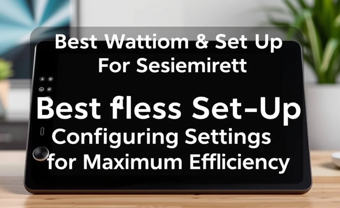 Configuring Settings for Maximum Efficiency