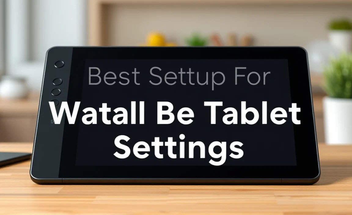 Configuring Tablet Settings