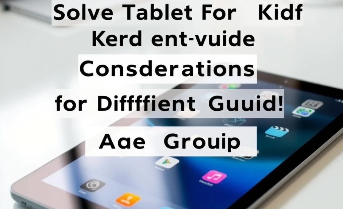 Considerations for Different Age Groups