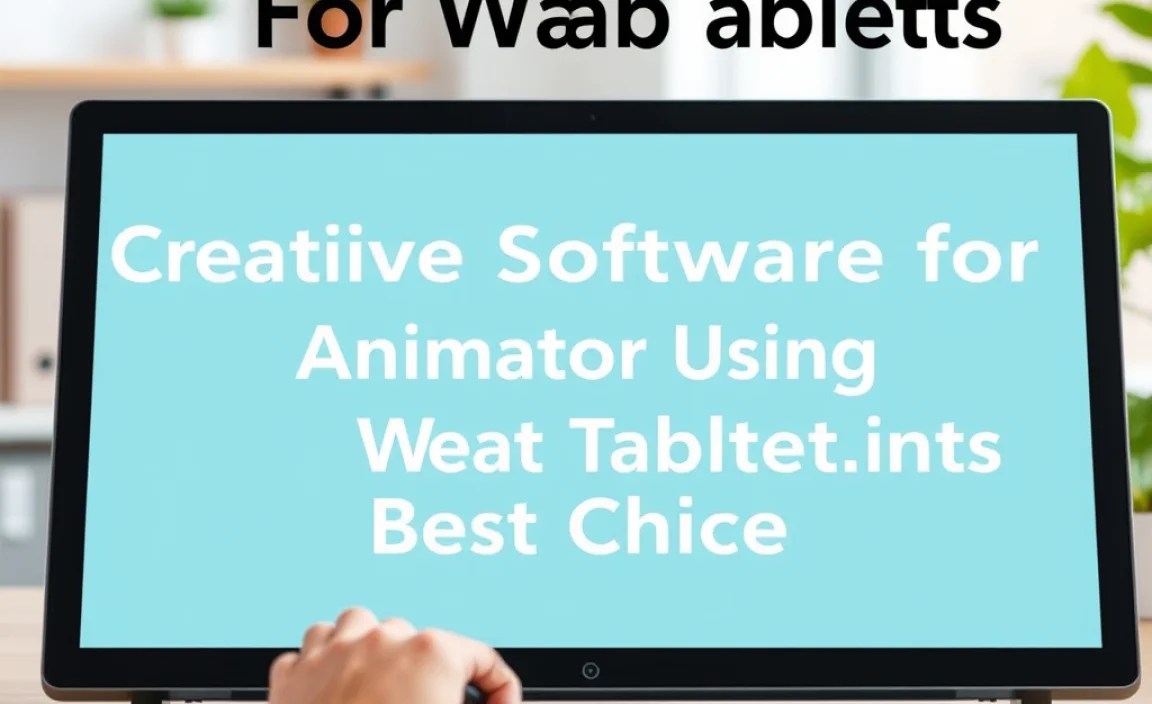 Creative Software for Animators Using Wacom Tablets