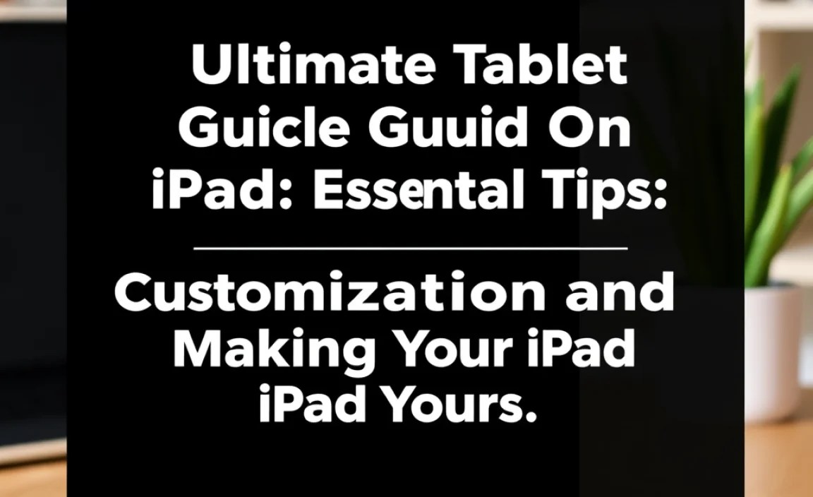 Customization and Personalization: Making Your iPad Yours