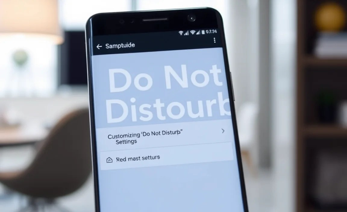 Customizing ‘Do Not Disturb’ Settings