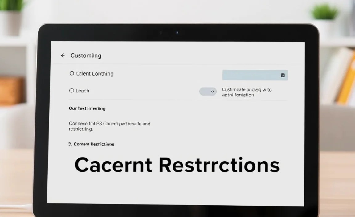 Customizing Content Restrictions