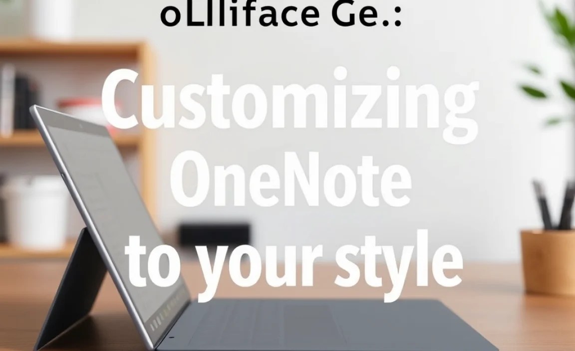 Customizing OneNote to Your Style
