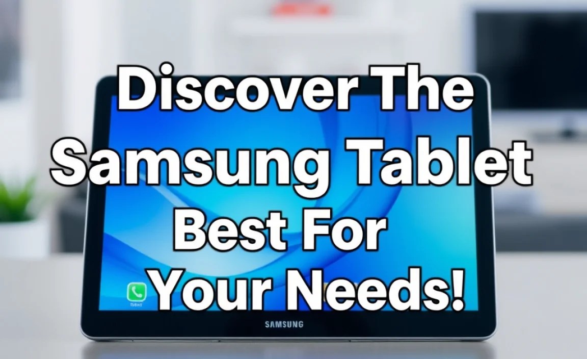 Discover The Samsung Tablet Best For Your Needs!