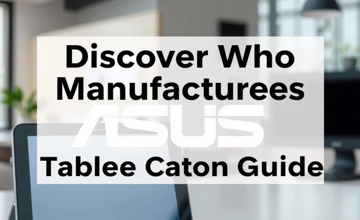 Discover Who Manufactures Asus: Tablet Comparison Guide