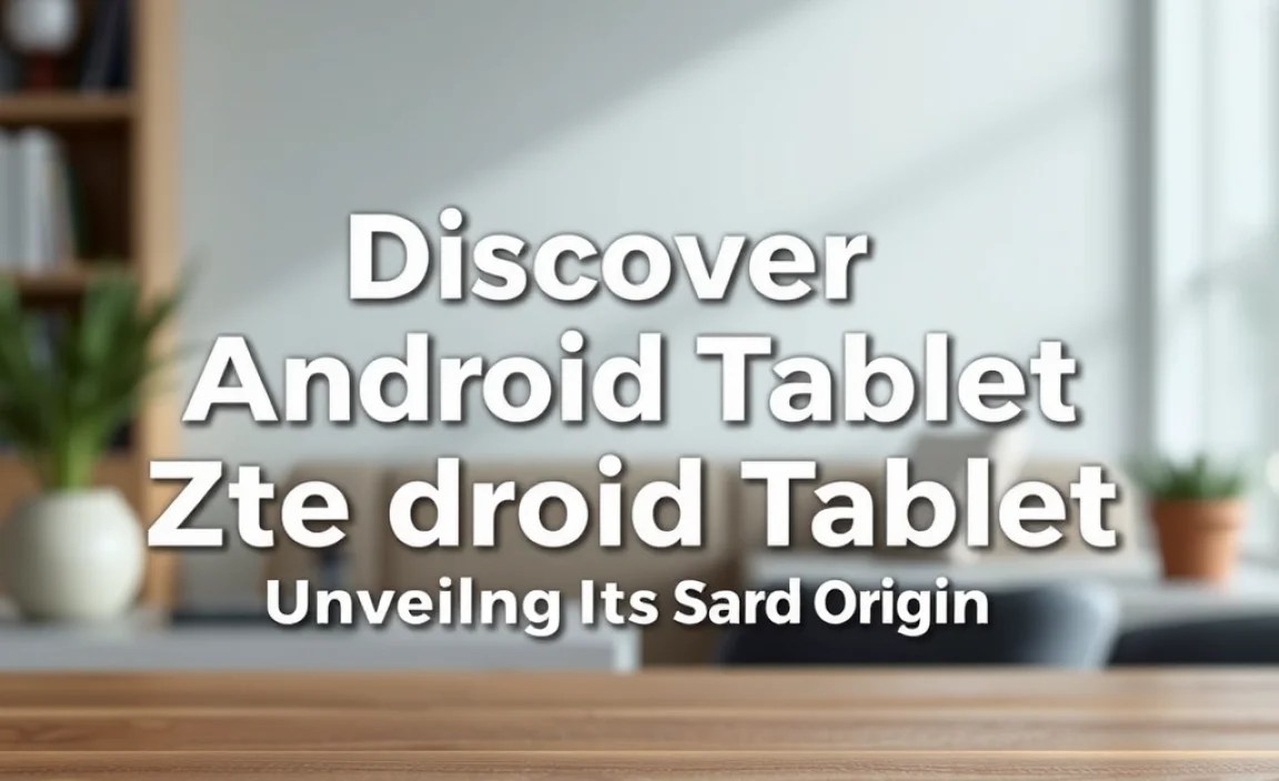 Discover Zte Android Tablet: Unveiling Its Brand Origin