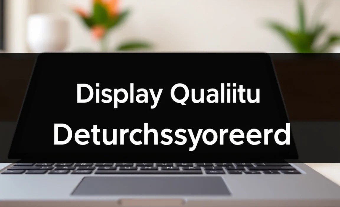Display Quality and Touchscreen