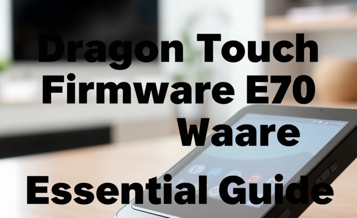 Dragon Touch E70 Firmware Update: Essential Guide